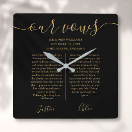 Relógio Quadrado Dourado Negro Esboço Seus Vídeos De Casamento