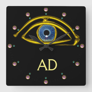 Relógio Quadrado Doutor de OLHOS AZUIS, oftálmico, símbolo do