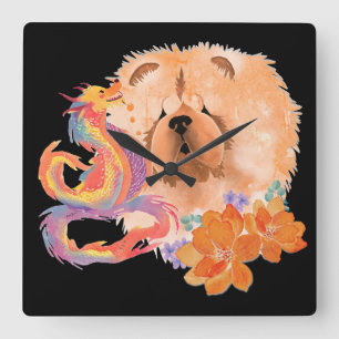 Relógio Quadrado DRAGON-TALEZ Ano de ESCOLHA do Dragão