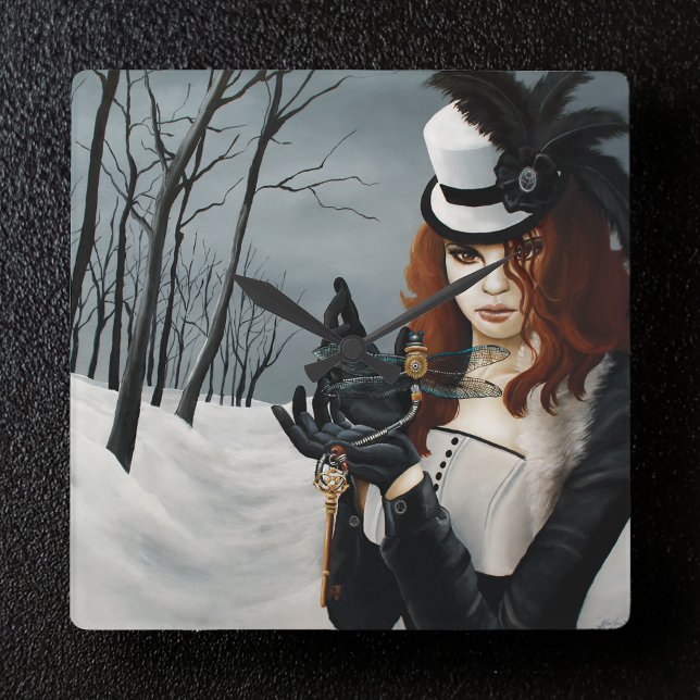 Relógio Quadrado Dragonfly Vittoriana Steampunk (Criador carregado)