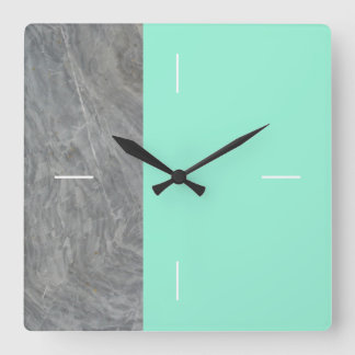 Relógio Quadrado DUET | marble sea green ou qualquer cor