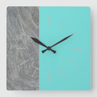 Relógio Quadrado DUET | mármore e qualquer cor