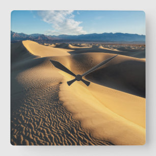 Relógio Quadrado Dunas de areia em Death Valley, CA