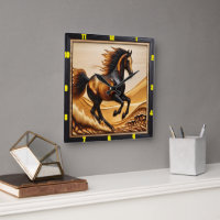 Dune Sprint: Charred Wood Arabian Timepiece Art