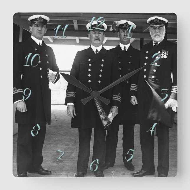 Relógio Quadrado E.J. Smith (Titanic) (Frente)