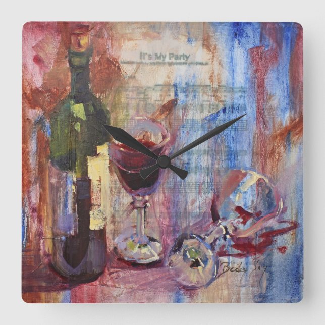 Relógio Quadrado É meu partido (Frente)