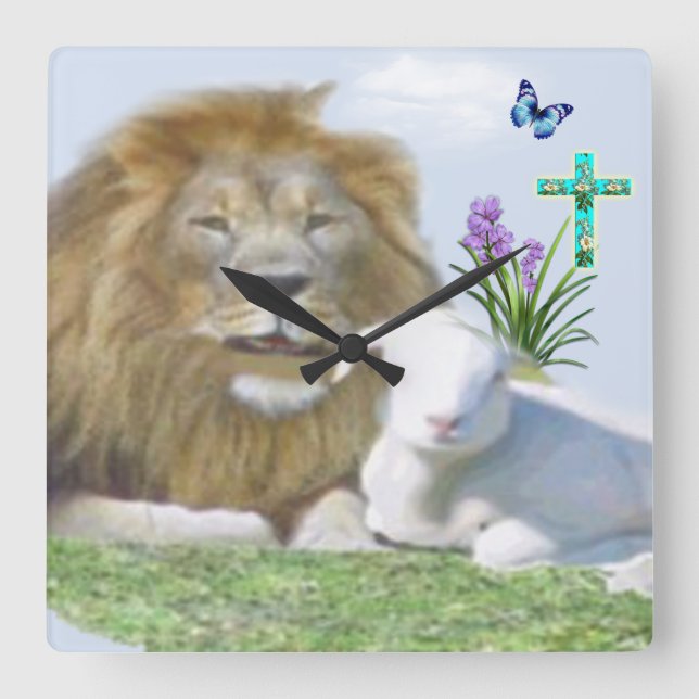 Relógio Quadrado E o Leão ficará com a Lamb (Frente)
