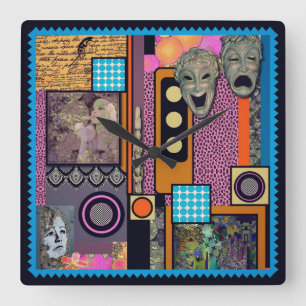 Relógio Quadrado É pulso de disparo de parede do tempo do drama