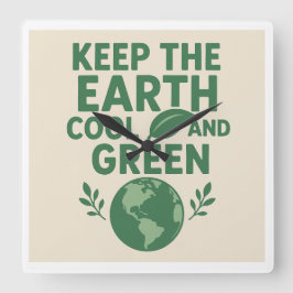 Relógio Quadrado Eco Wall Clock