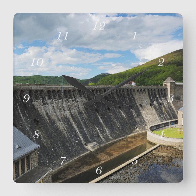 Relógio Quadrado Edersee Staumauer com fechadura Waldeck (Frente)