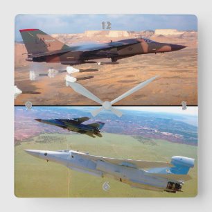 Relógio Quadrado EF-111 RAVEN e F-111 AARDVARK