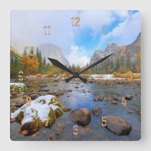 Relógio Quadrado EL Capitan e três irmãos (Frente)