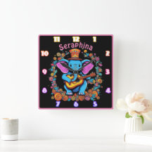 Elefante toca violão num campo de flores