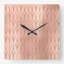 Elegante da Geometria de Cobre Dourada Art Deco