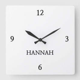 Relógio Quadrado Elegante "HANNAH" Personalizado