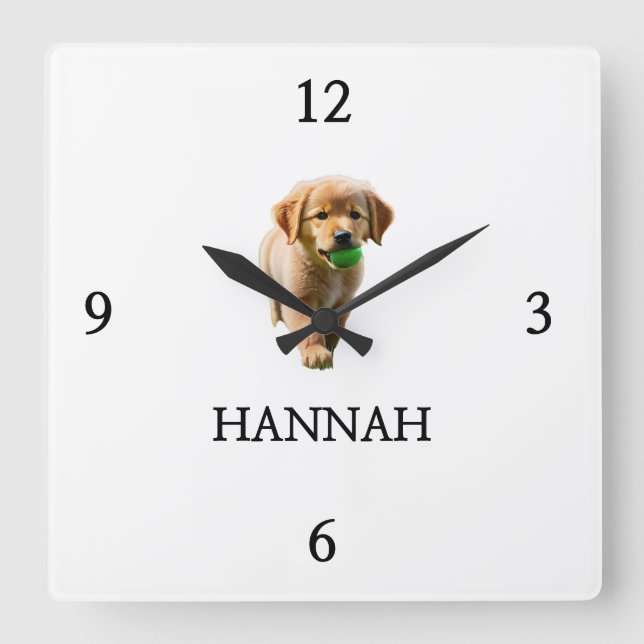 Relógio Quadrado Elegante "HANNAH" Personalizado (Frente)