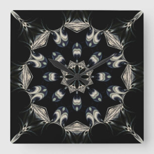 Relógio Quadrado Elegante Mandala
