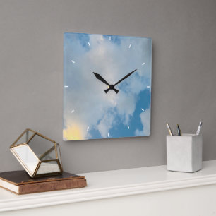 Relógio Quadrado Elegante Moderno Simples Personalizado Adicione Su