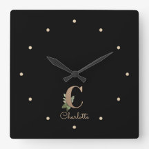 Elegante Monograma Botânico - Letra C