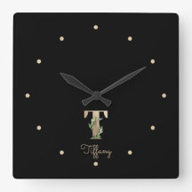 Elegante Monograma Botânico - Letra T