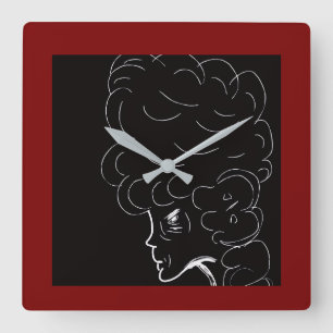 Relógio Quadrado Elegante Senhora Idosa