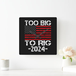 Relógio Quadrado Eleições 2024 Muito Grandes