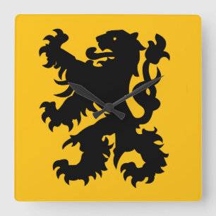 Relógio Quadrado Emblema do Leão Flamengo