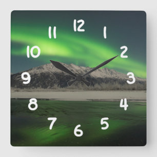 Relógio Quadrado Emerald Aurora