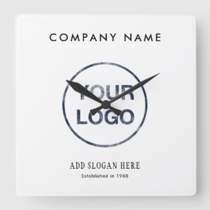 Relógio Quadrado Empresa de Design de Logotipo Moderno