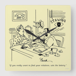 Relógio Quadrado Encontrando parentes