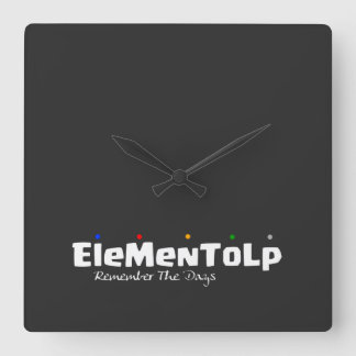 Relógio Quadrado Engraçado Alphabet Sayings