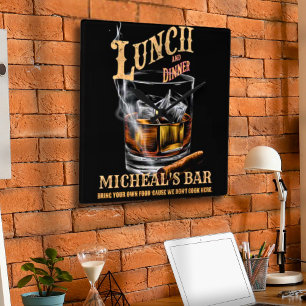 Relógio Quadrado Engraçado Sarcasmo Bebendo Humor Vintage