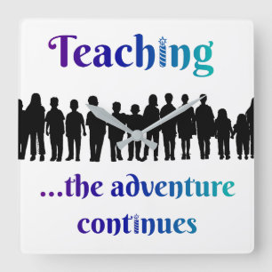 Relógio Quadrado Ensino, a aventura continua