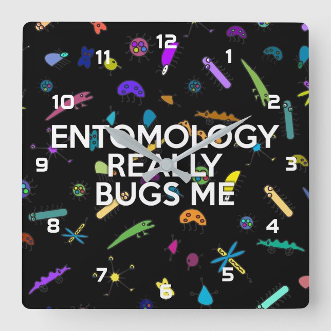 RELÓGIO QUADRADO ENTOMOLOGIA REALMENTE ME INCOMODA (Frente)
