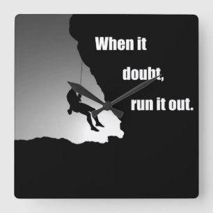 Relógio Quadrado Escalada motivacional dizendo