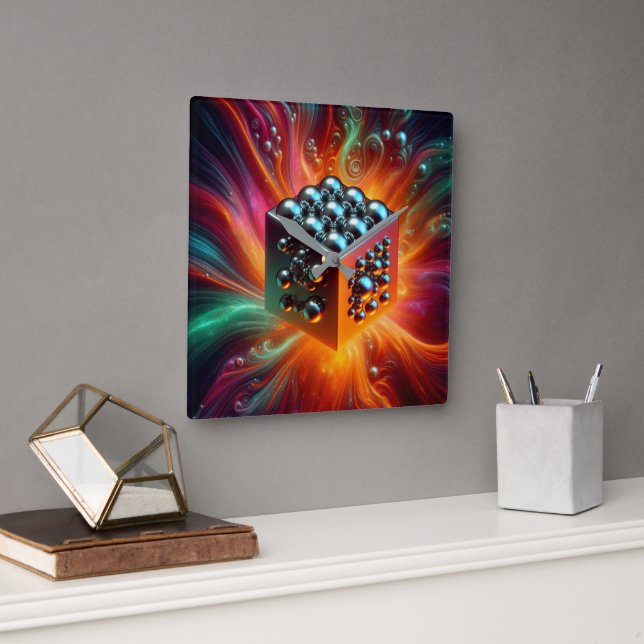 Relógio Quadrado Esfera do Platinum (Escritório)