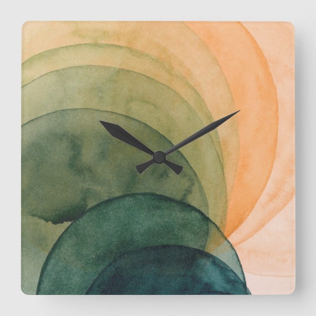 Relógio Quadrado Espada de Cristal (Frente)