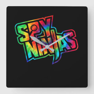 Relógio Quadrado Espião Engraçado Jogando Ninjas Brincadeiras Com E