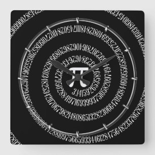 Relógio Quadrado Espiral para o Pi no estilo preto