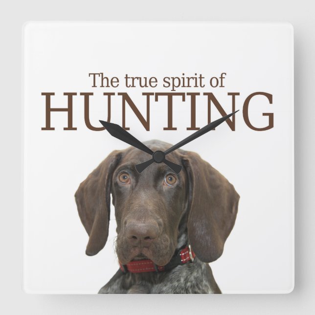 Relógio Quadrado Espírito verdadeiro e brilhante da caça (Frente)