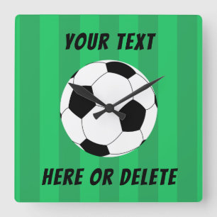 Relógio Quadrado Esportes de Bola de Futebol