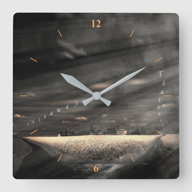 Relógio Quadrado Essa é a vida (Frente)