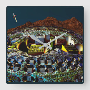 Relógio Quadrado Estação Lem