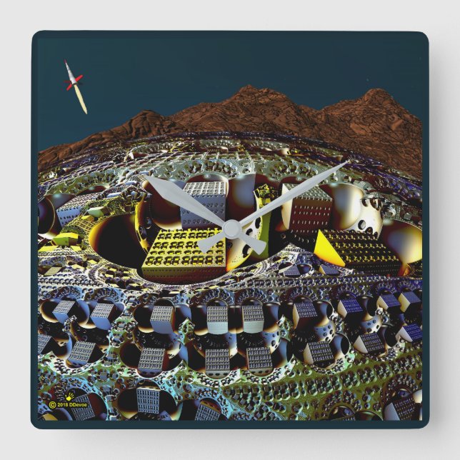 Relógio Quadrado Estação Lem (Frente)