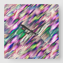 Relógio Quadrado Estalagmite ou rocha com cores inflamáveis