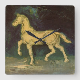 Relógio Quadrado Estátua de Gesso de um Cavalo por Vincent van Gogh