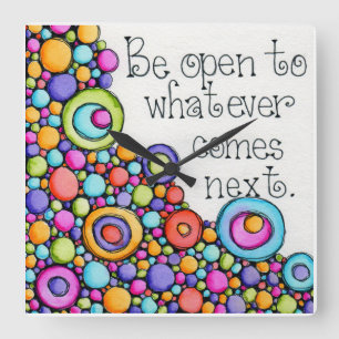 Relógio Quadrado Esteja aberto