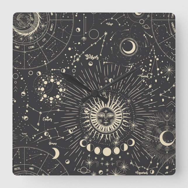 Relógio Quadrado Estética (Frente)