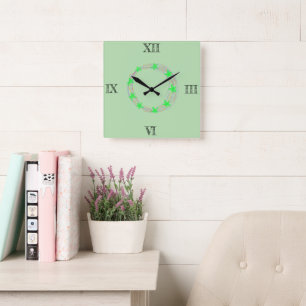 RELÓGIO QUADRADO ESTILO CHIC SIMPLES MINIMALISTA MODERNO MONOGRAMA