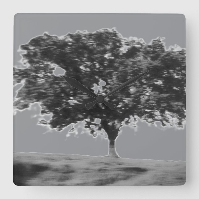 Relógio Quadrado ESTILO DE DESIGN DE FELIZ DO Wall Clock (Frente)